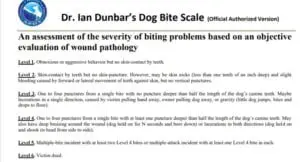 Dr. lan Dunbars Dog Bite Scale Article with white background